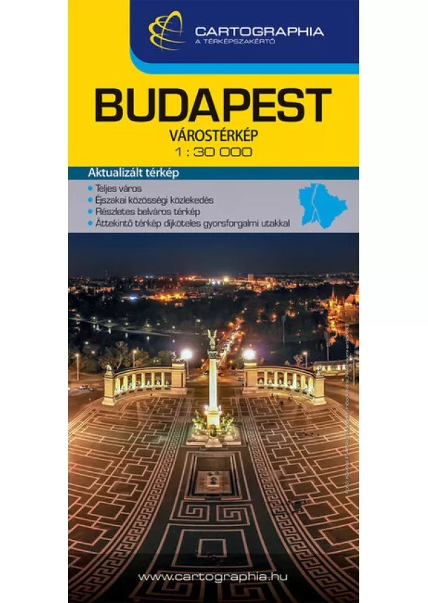 Térkép - Budapest extra várostérkép 1:30 000 (új kiadás, 2022)