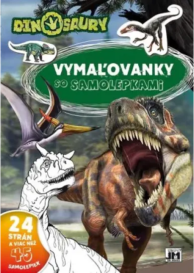 Vymaľovanky so samolepkami - Dinosaury (A4)