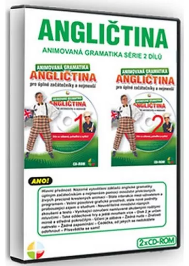 Angličtina animovaná gramatika I.+II. - sada 2CD