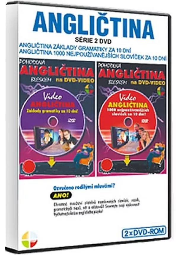 autor neuvedený - Angličtina 1000 slov za 10 dní + základy gramatiky za 10 dní - sada 2DVD