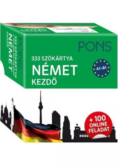 PONS 333 szókártya Német kezdő + 100 online feladat - Kezdő és újrakezdő nyelvtanulóknak