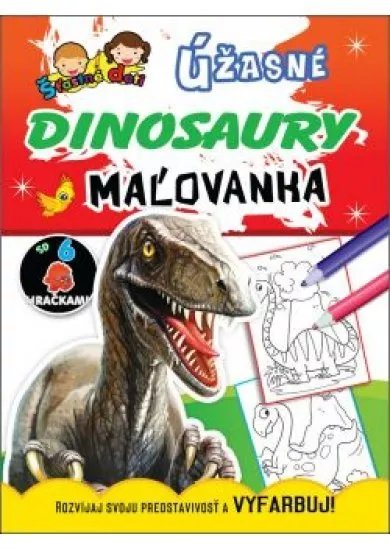 Úžasné dinosaury - Maľovanka so 6 hračkami