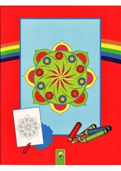 Mandala - maľovánky - červená