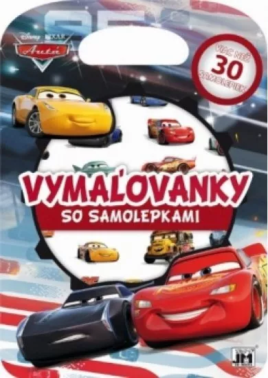 Kreatívny blok so samolepkami - AUTA - vymalovánky