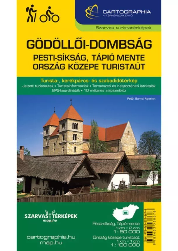 Térkép - Gödöllői-dombság turistatérkép (Szarvas) 2023