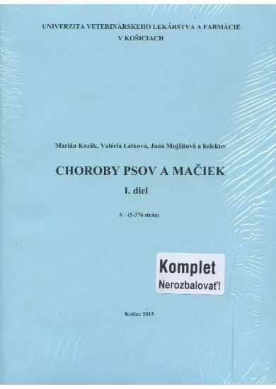 Choroby psov a mačiek - I. diel, A-B - Komplet