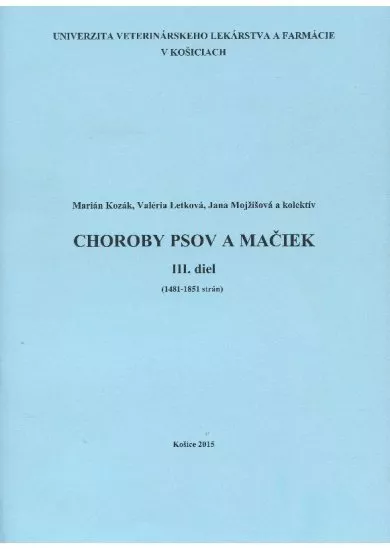 Choroby psov a mačiek - III. diel