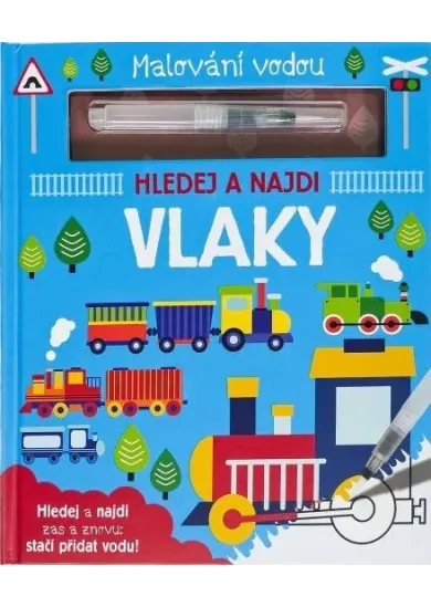 Malování vodou Vlaky