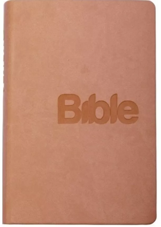 Bible (pudrová - imitace kůže)