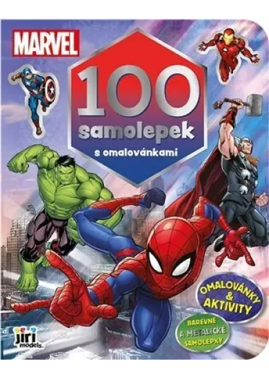 100 samolepiek s vymaľov. - Marvel