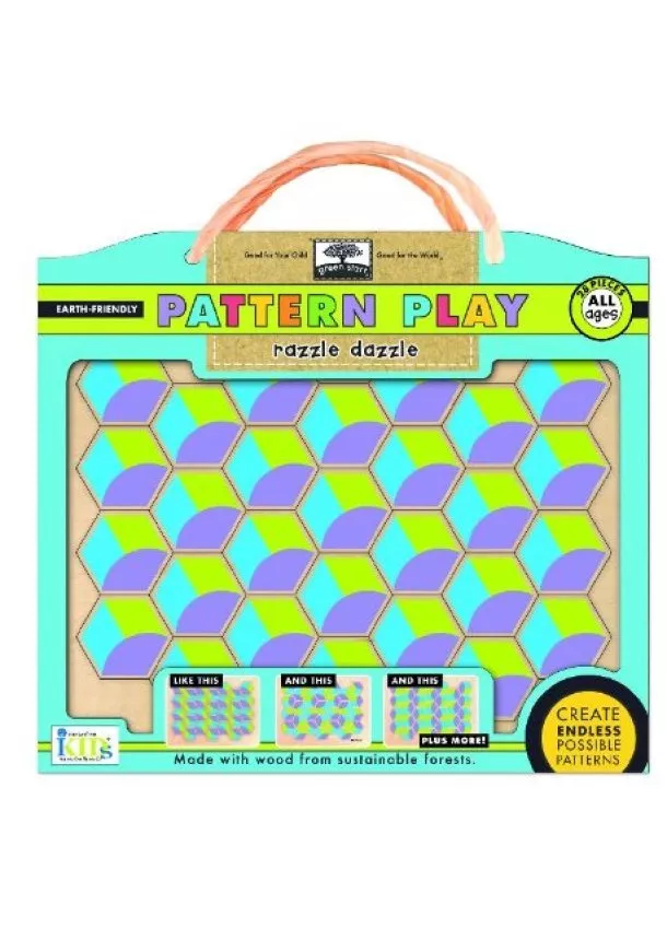 Razzle Dazzle Green Start Pattern Play Wooden Puzzles