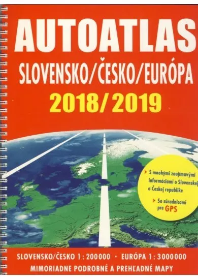 Autoatlas Slovensko/Česko/Európa 2018 /2019