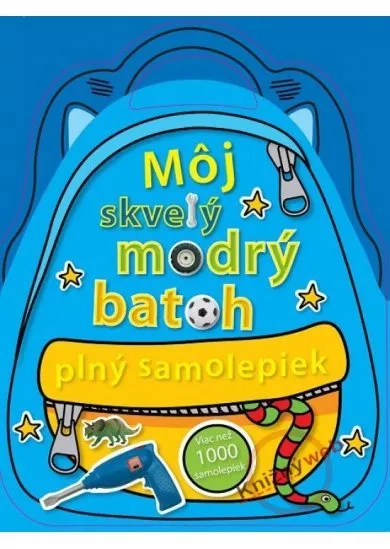 Môj skvelý modrý batoh plný samolepiek