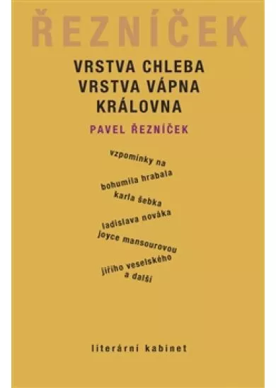 Vrstva chleba, vrstva vápna, královna - Vzpomínky na Bohumila Hrabala