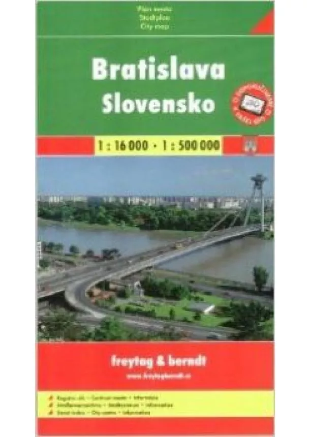 autor neuvedený - Bratislava + Slovensko plán 1:16 000/ 1:500 000 FB