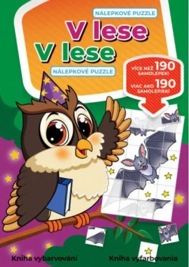 V lese - Nálepkové puzzle