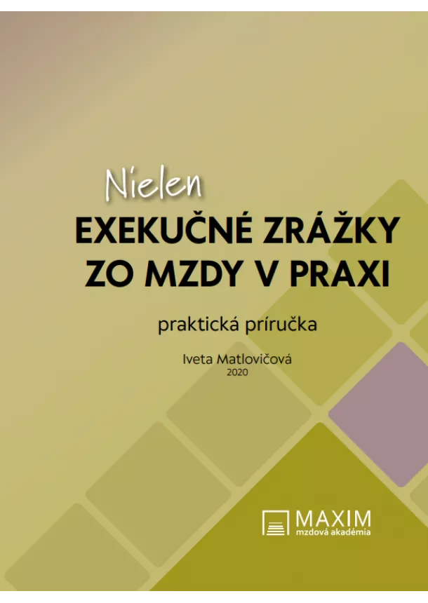 Iveta Matlovičová - Nielen exekučné zrážky zo mzdy v praxi