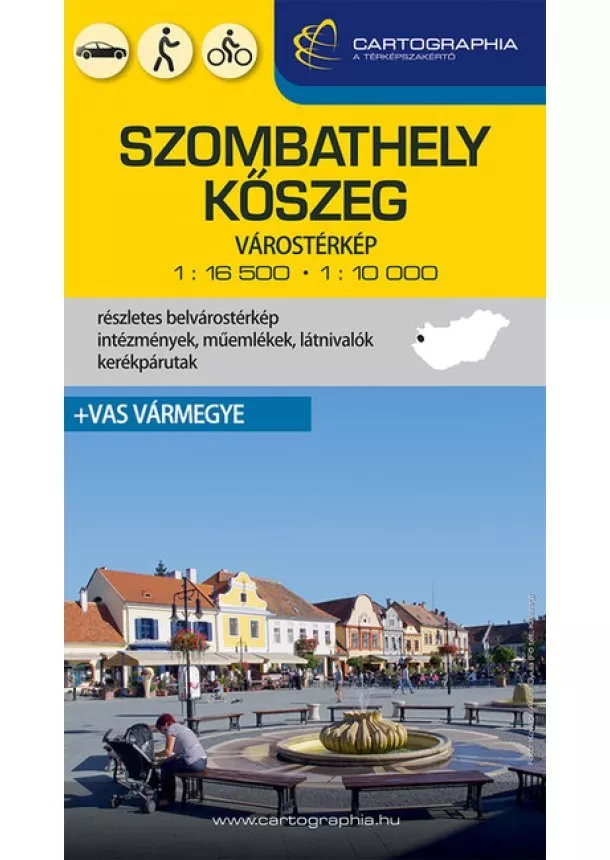 Térkép - Szombathely, Kőszeg várostérkép - Vas vármegye 2023 (új kiadás)
