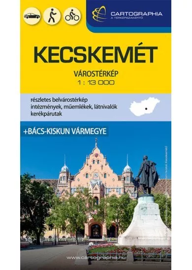 Kecskemét várostérkép + Bács-Kiskun vármegye (új kiadás)