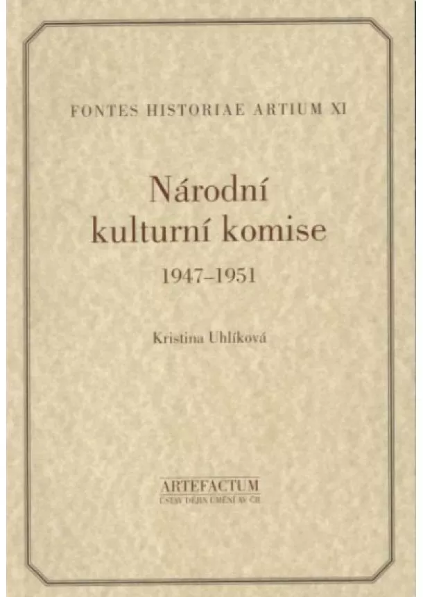 Kristina Uhlíková - Národní kulturní komise 1947-1951