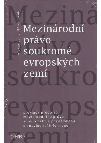 Mezinárodní právo soukromé evropských zemí