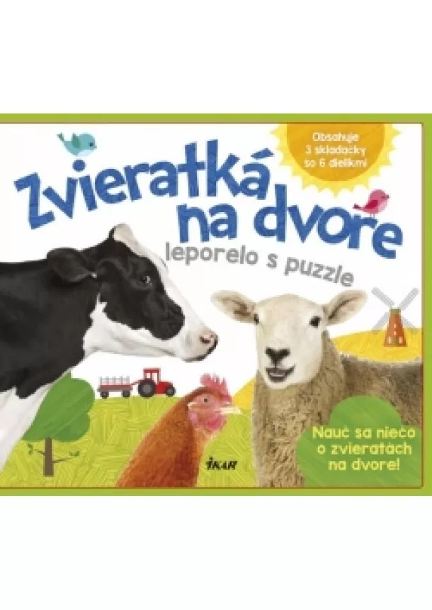 Kolektív - Zvieratká na dvore - leporelo s puzzle