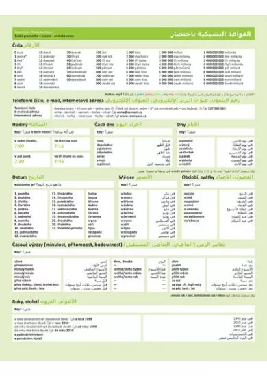 Česká gramatika v kostce - arabská verze