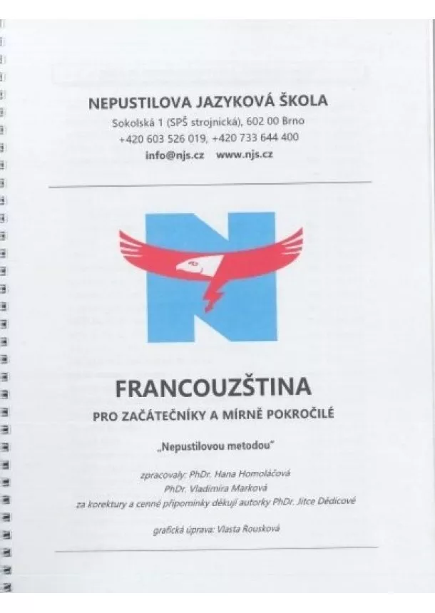 Hana Homoláčová, Vladimíra Marková - Francouzština - Nepustilova metoda - pro začátečníky a mírně pokročilé