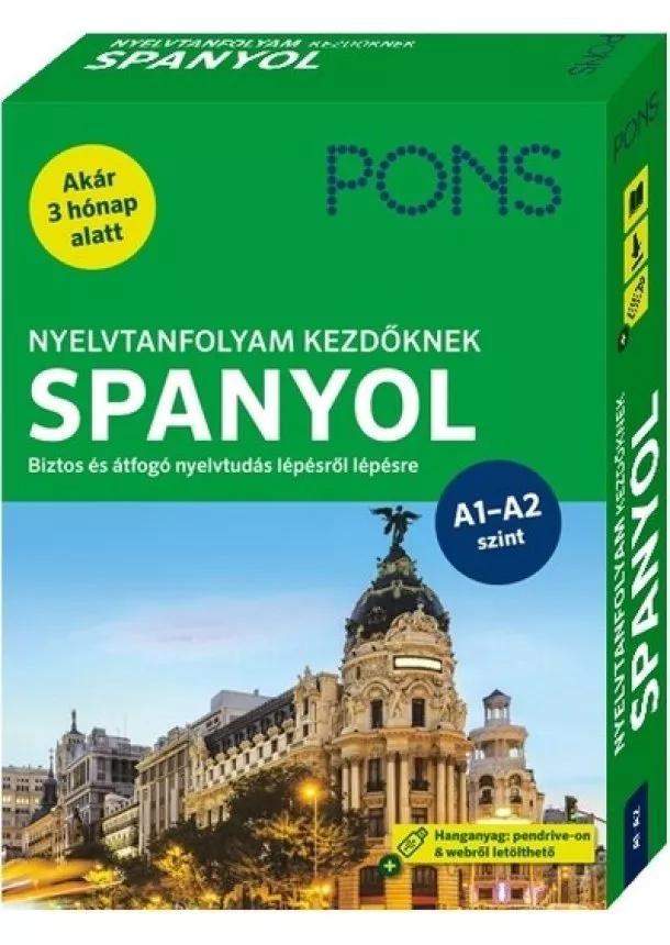 Dr. Margarita Görrissen - PONS Nyelvtanfolyam kezdőknek SPANYOL - Kezdő és újrakezdő nyelvtanulóknak - Hanganyag pendrive-on és webről letölthető (új kiadás)