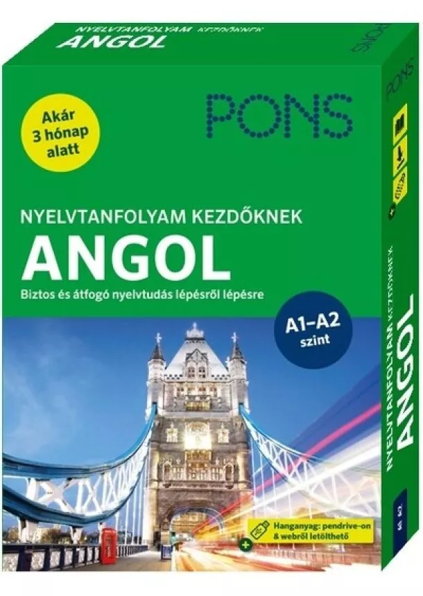 Kate Tranter - PONS Nyelvtanfolyam kezdőknek ANGOL - Kezdő és újrakezdő nyelvtanulóknak - Hanganyag pendrive-on és webről letölthető (új kiadás