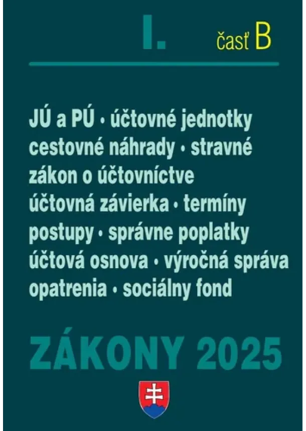  kol. - Zákony I. B / 2025 - Účtovné zákony