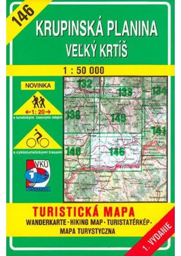 Krupinská planina - Veľký Krtíš 1:50 000 - Turistická mapa