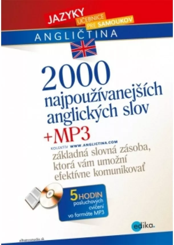 Anglictina.com - 2000 najpoužívanejších anglických slov + CD MP3