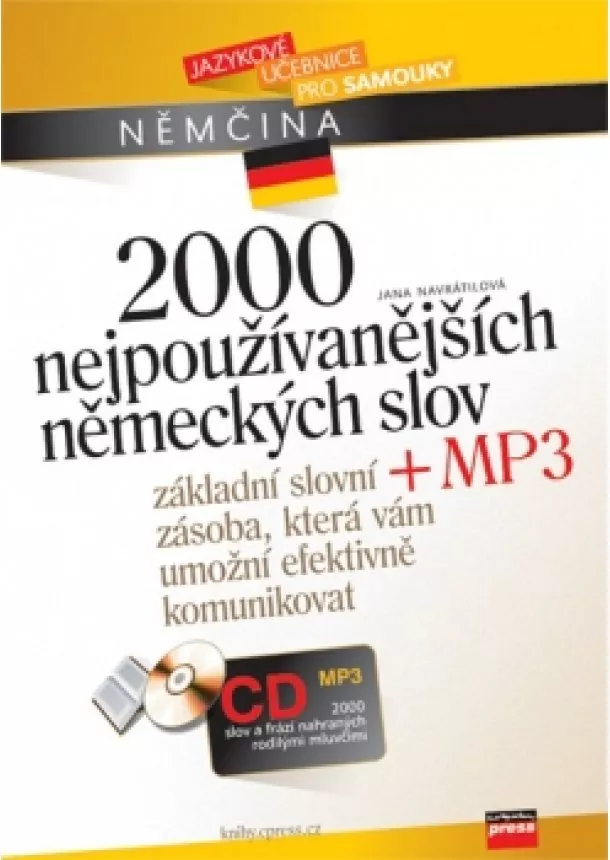 Jana Navrátilová - 2000 nejpoužívanějších německých slov + CD MP3