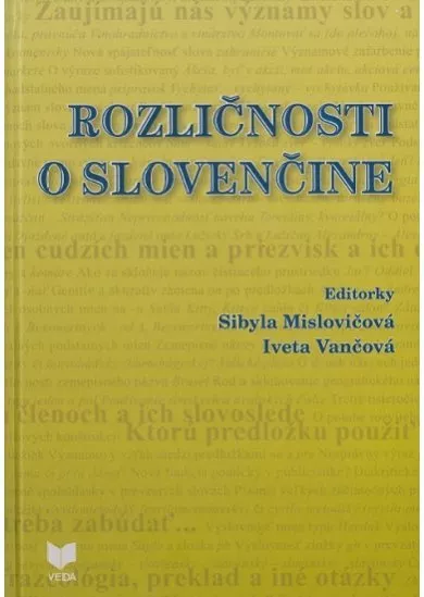 Rozličnosti o slovenčine