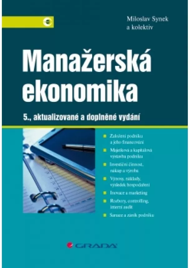 Miloslav Synek - Manažerská ekonomika