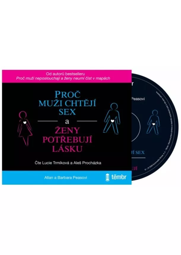 EUROMEDIA GROUP - PEASOVI ALLAN A BARBARA  PROČ MUŽI CHTĚJÍ SEX A ŽENY POTŘEBUJÍ LÁSKU (MP3-CD)