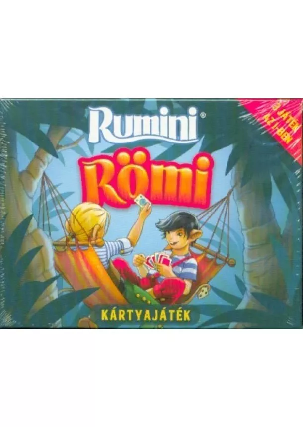 Kártyajáték - Rumini römi 3 játék az 1-ben kártyajáték (kicsi doboz)