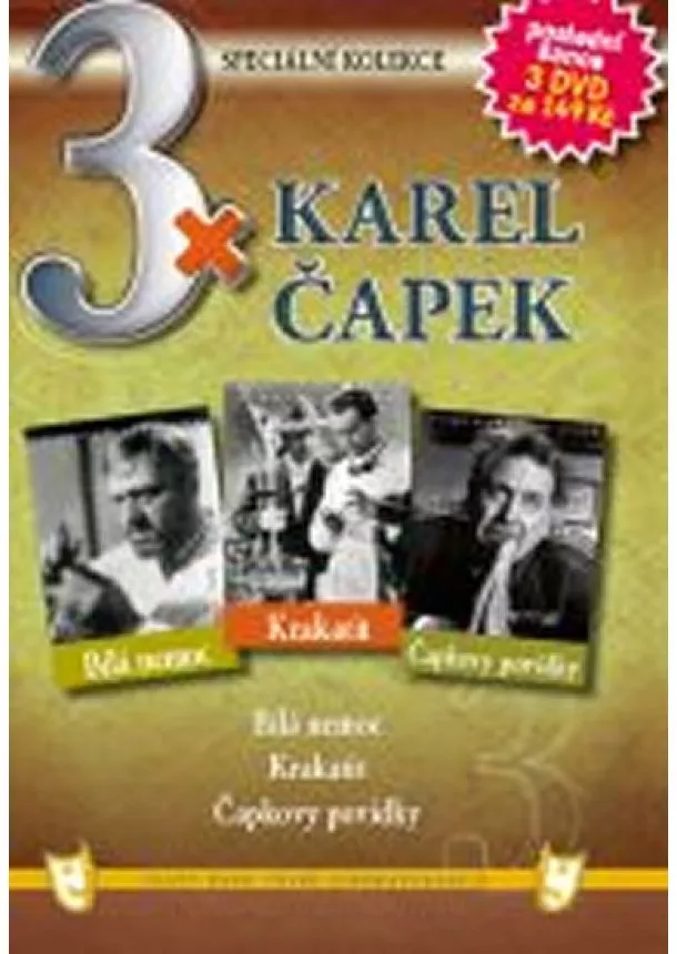 autor neuvedený - 3x DVD - Karel Čapek