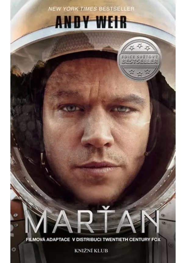 Andy Weir - Marťan CZ - 2.vydání (filmová obálka)