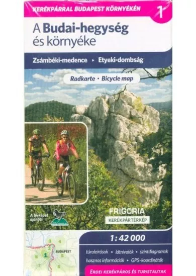 Budai-hegység és környéke kerékpáros és turistatérkép 1:42 000 - Zsámbéki-medence - Etyeki-dombság