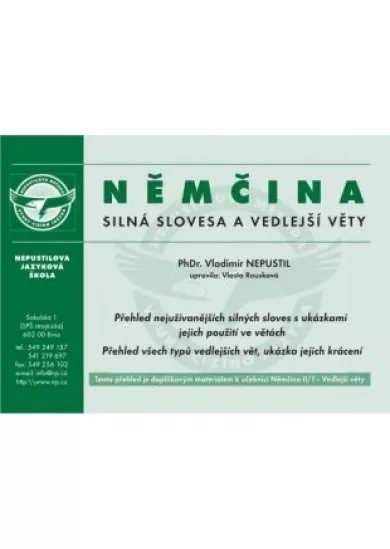 Němčina - silná slovesa a vedlejší věty