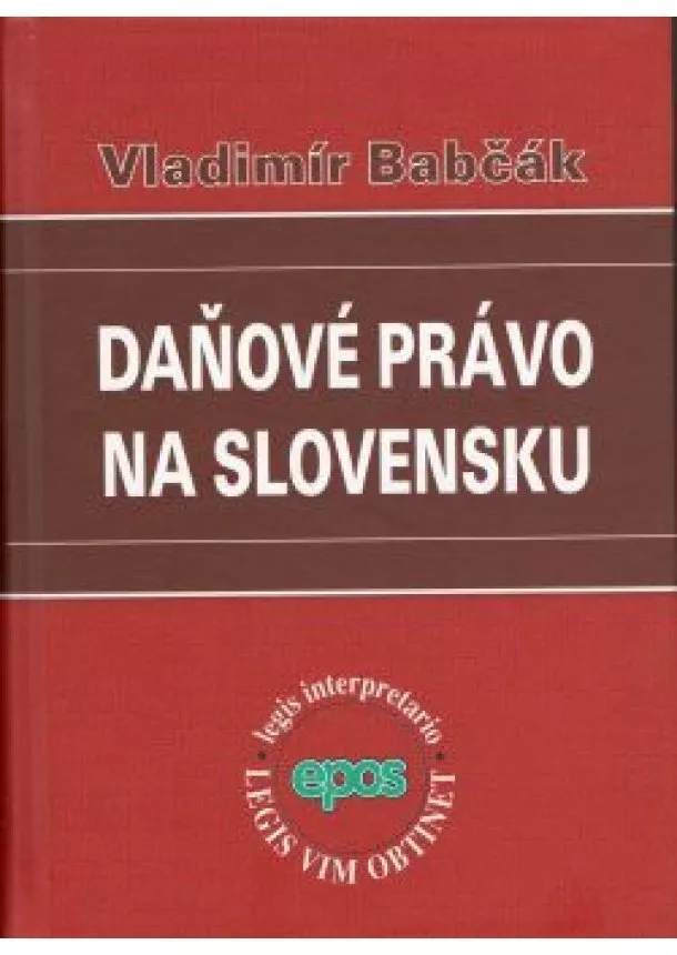 Vľadimír Babčák - Daňové právo na Slovensku