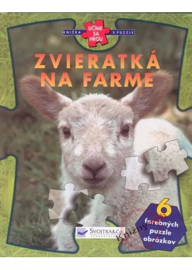 Zvieratká na farme - 6 farebných puzzle