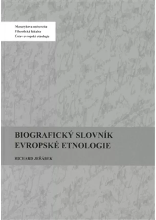 Jeřábek Richard - Biografický slovník evropské etnologie