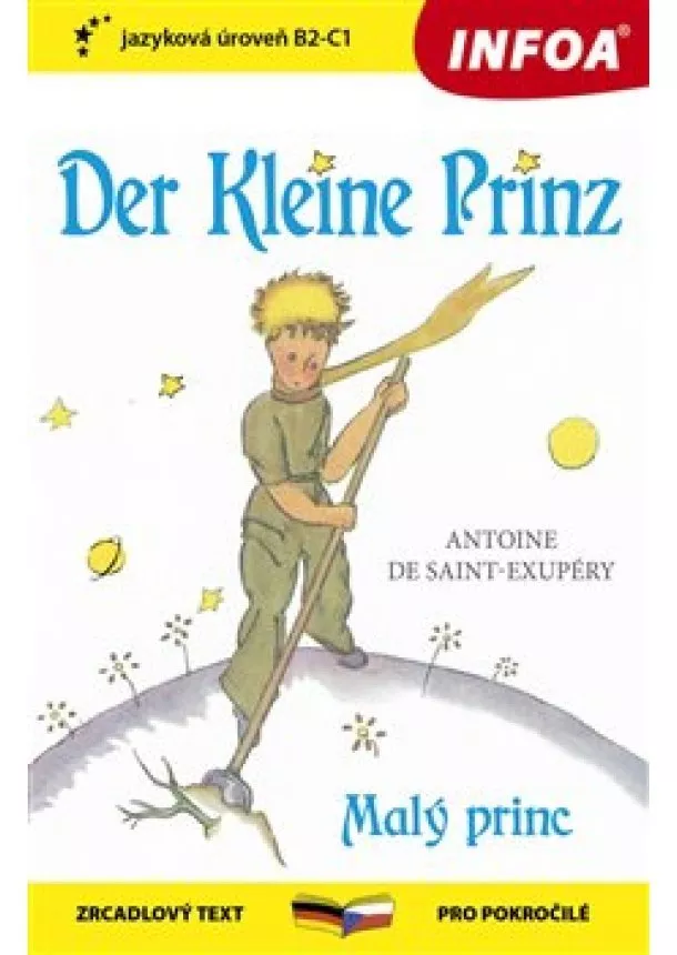 Antoine de Saint-Exupéry - Der Kleine Prinz / Malý Princ - zrcadlový text pro pokročilé