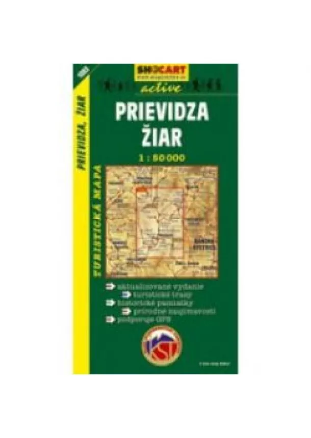 Kolektív - Prievidza, Žiar turistická mapa 1:50 000 tmč 1083