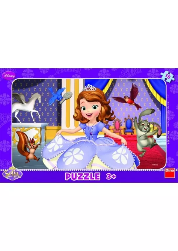 autor neuvedený - Sofia První - rámové puzzle 15 dílků