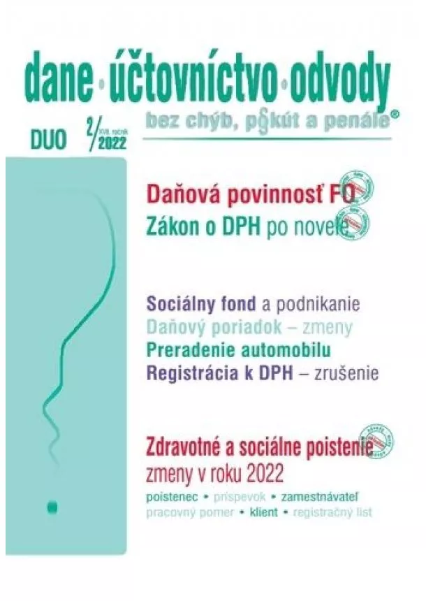  DUO 2/20222 - Dane účtovníctvo odvody 2 2022