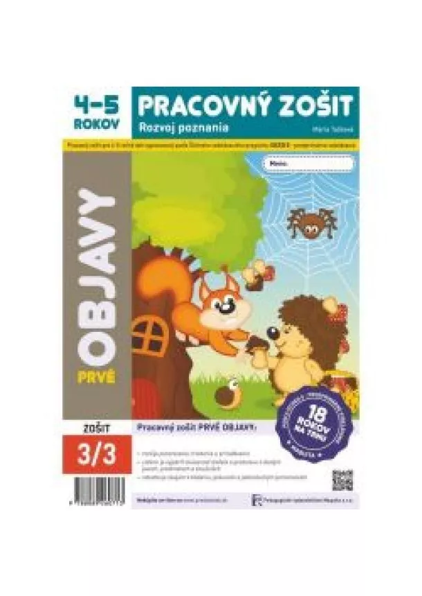 Mária Tašková - Prvé objavy - Pracovný zošit 4 - 5 rokov